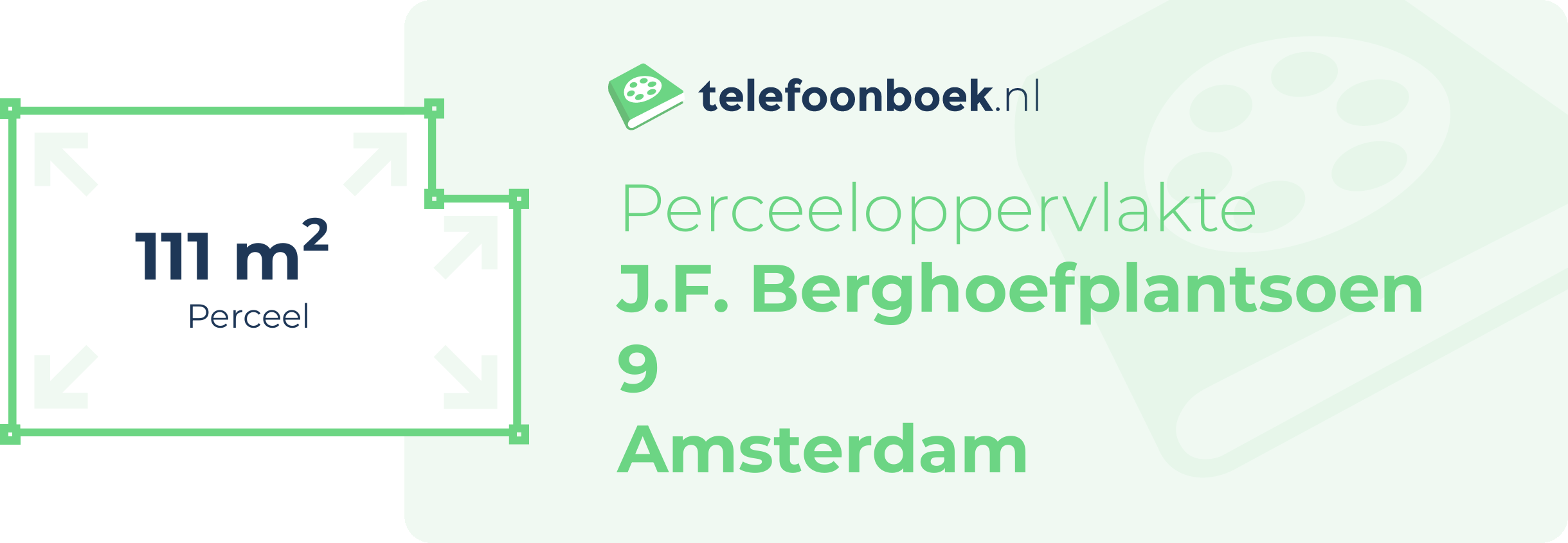 Perceeloppervlakte J.F. Berghoefplantsoen 9 Amsterdam