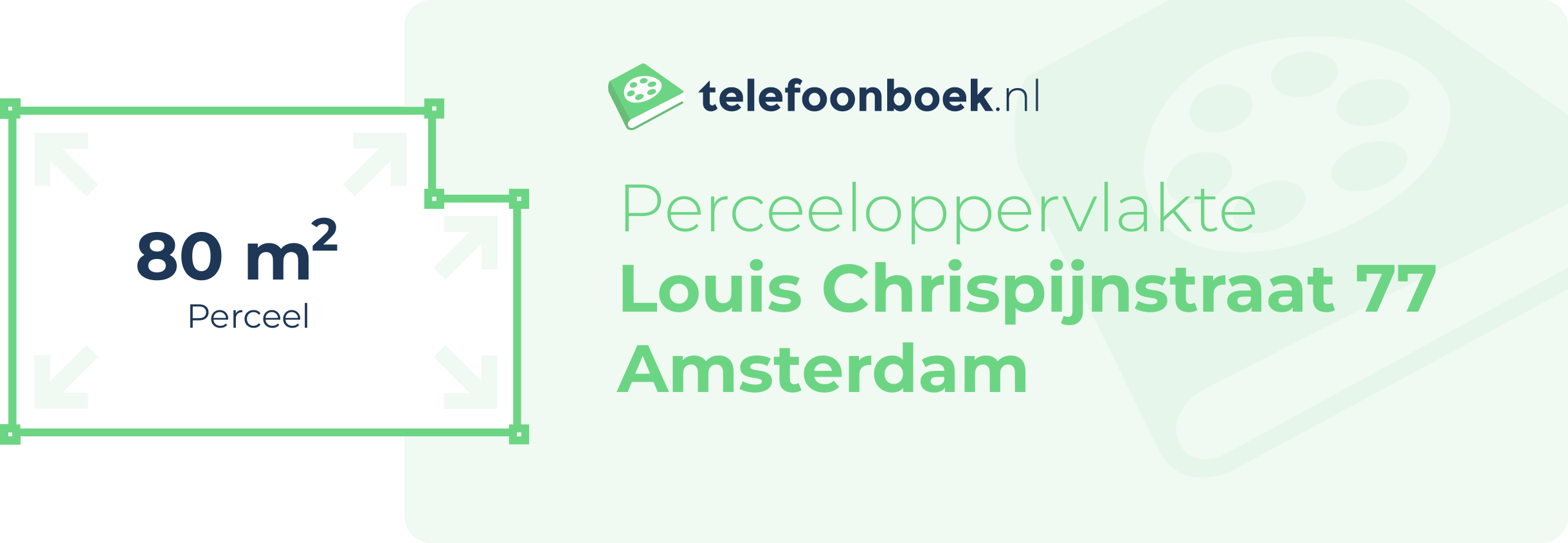 Perceeloppervlakte Louis Chrispijnstraat 77 Amsterdam