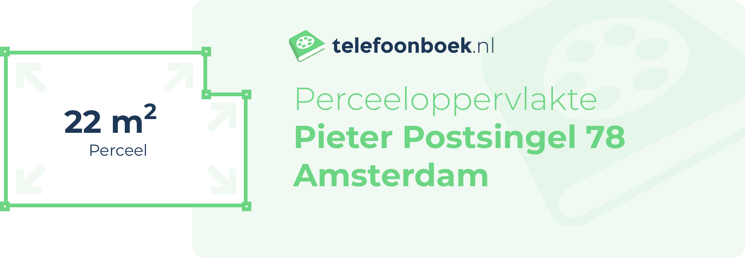 Perceeloppervlakte Pieter Postsingel 78 Amsterdam