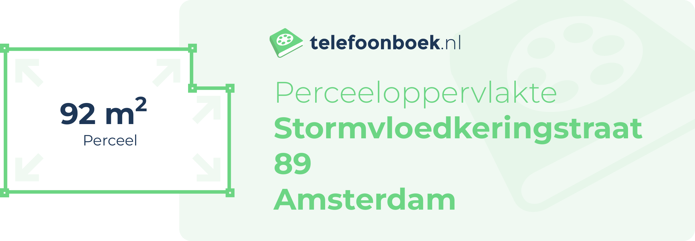 Perceeloppervlakte Stormvloedkeringstraat 89 Amsterdam