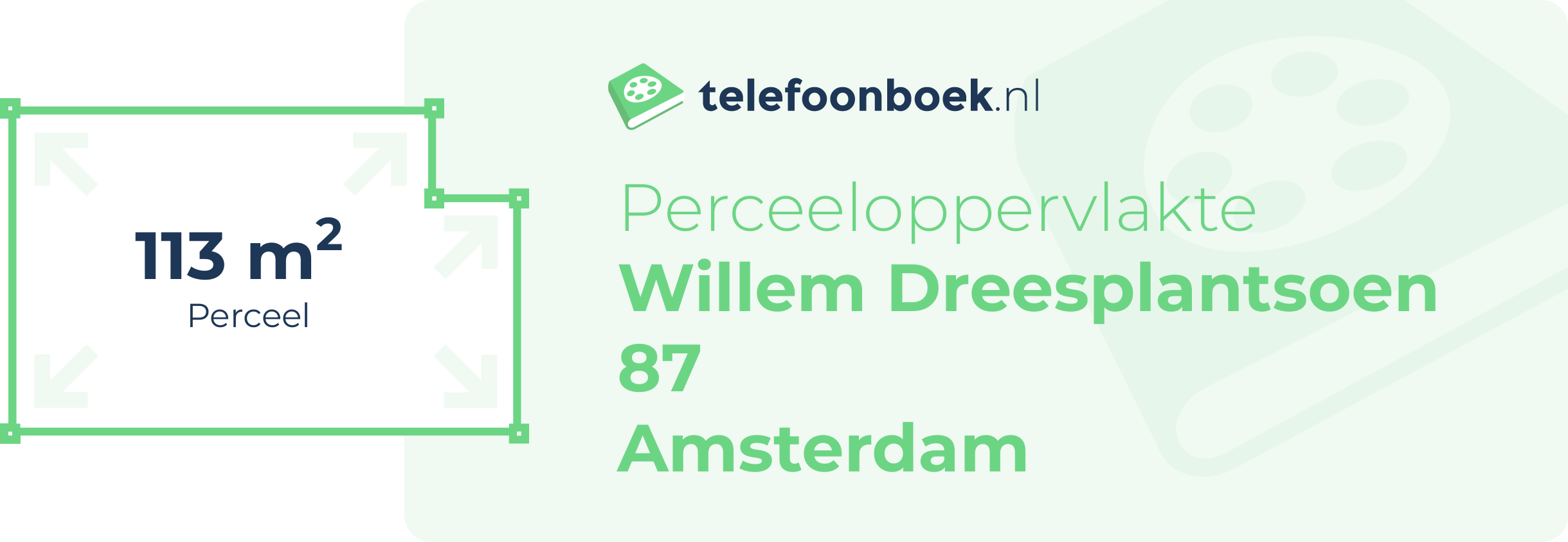 Perceeloppervlakte Willem Dreesplantsoen 87 Amsterdam