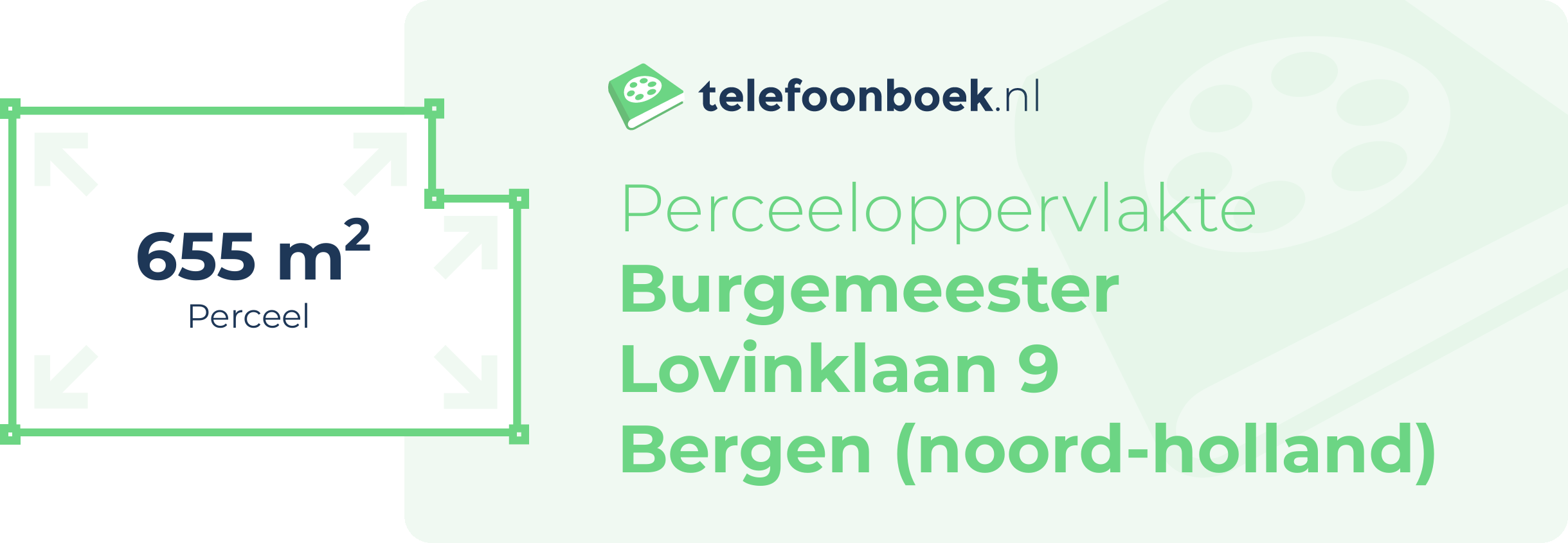 Perceeloppervlakte Burgemeester Lovinklaan 9 Bergen (Noord-Holland)