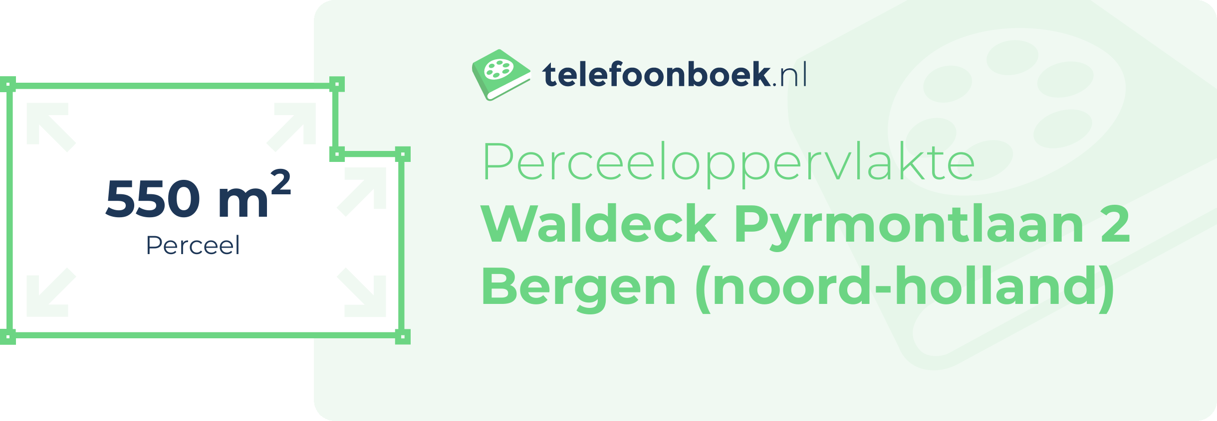 Perceeloppervlakte Waldeck Pyrmontlaan 2 Bergen (Noord-Holland)