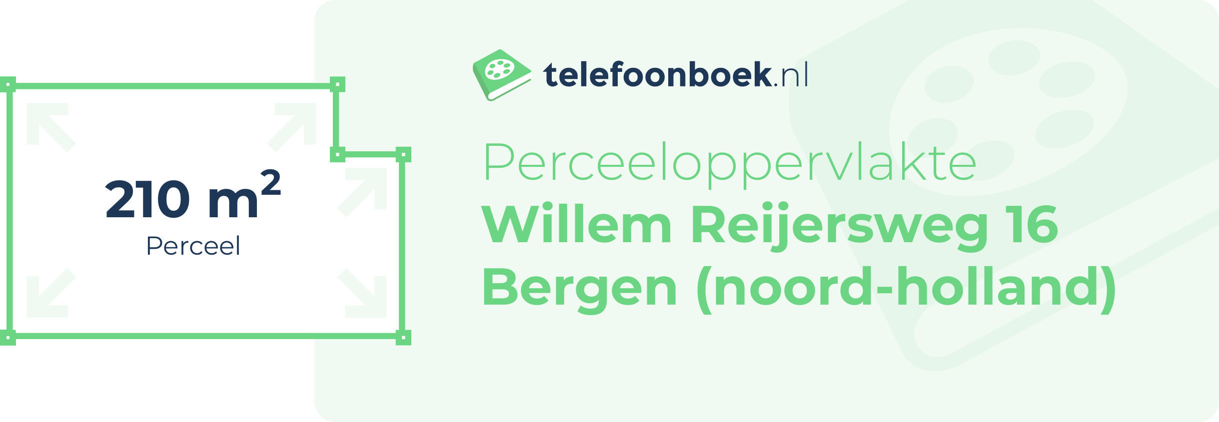 Perceeloppervlakte Willem Reijersweg 16 Bergen (Noord-Holland)