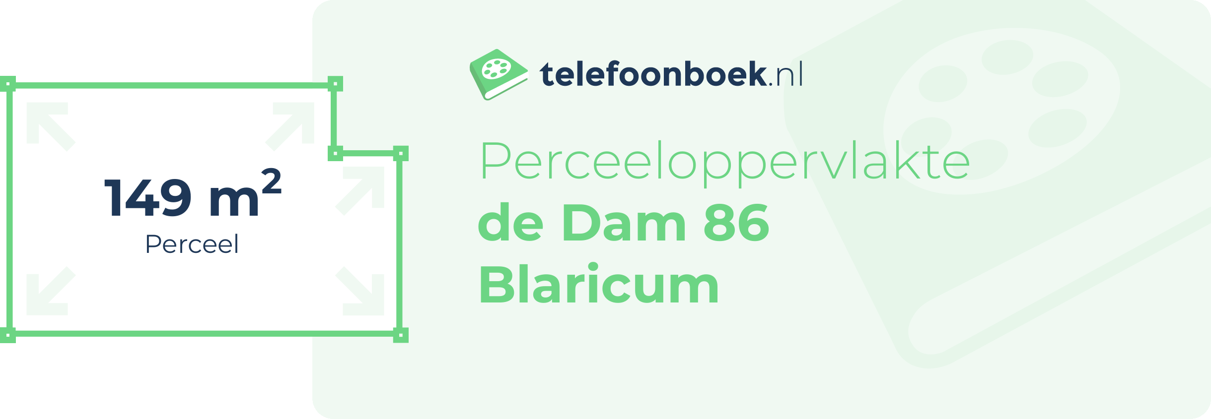 Perceeloppervlakte De Dam 86 Blaricum