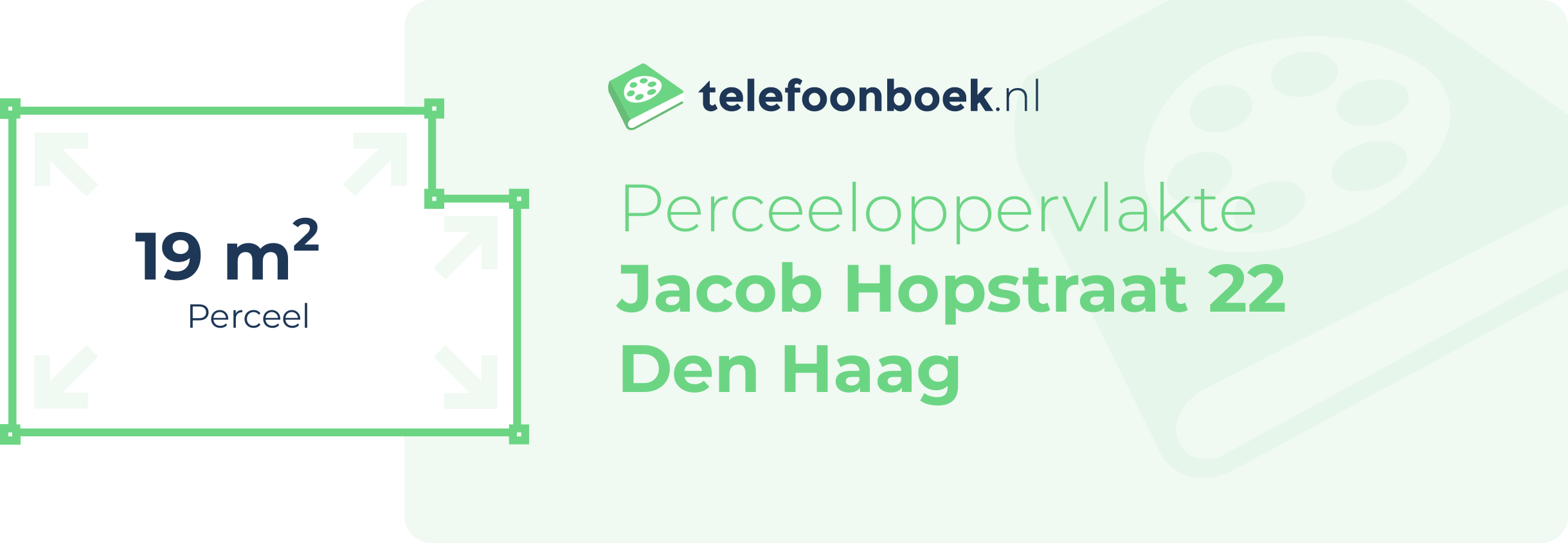 Perceeloppervlakte Jacob Hopstraat 22 Den Haag