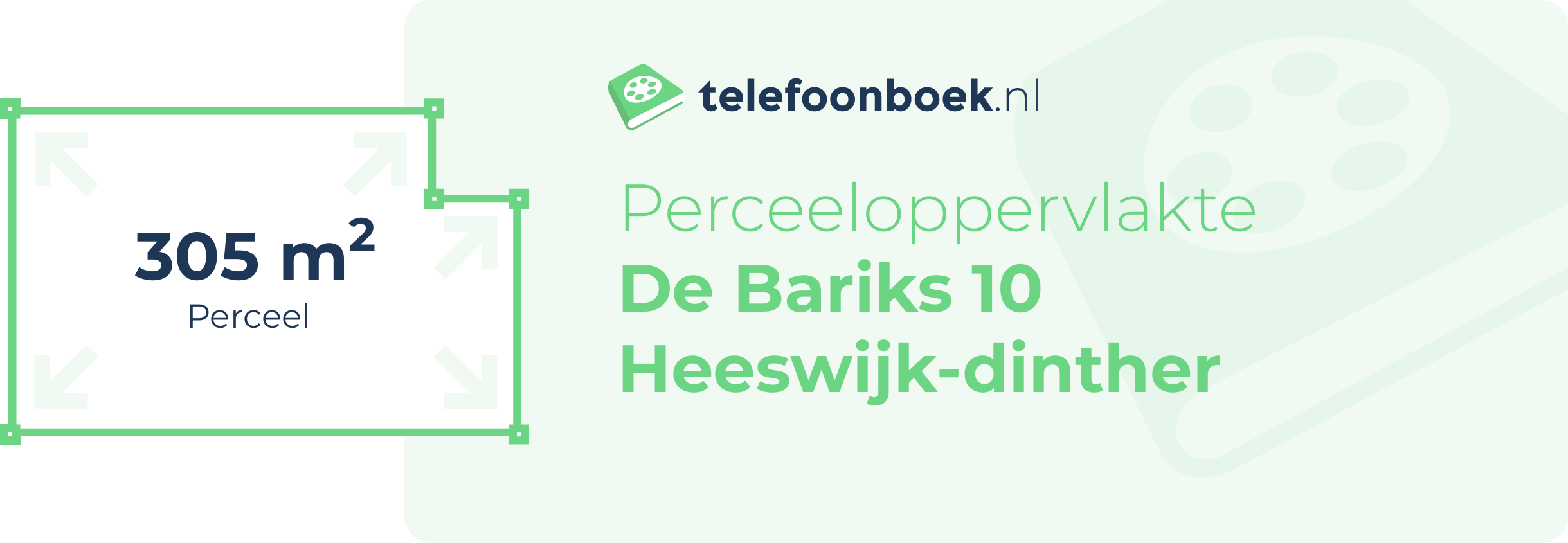 Perceeloppervlakte De Bariks 10 Heeswijk-Dinther
