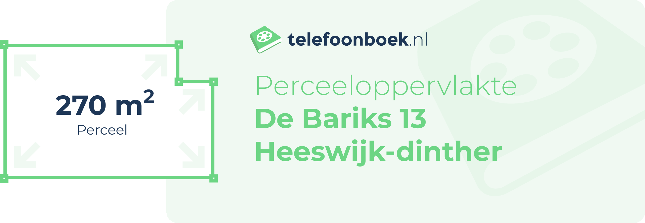 Perceeloppervlakte De Bariks 13 Heeswijk-Dinther
