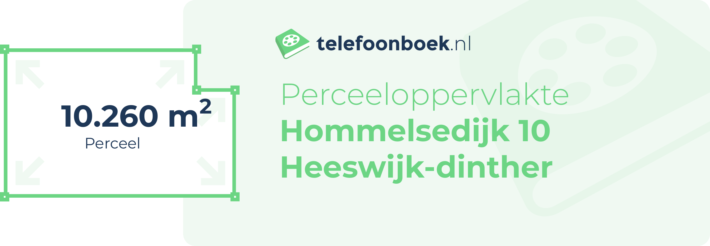 Perceeloppervlakte Hommelsedijk 10 Heeswijk-Dinther