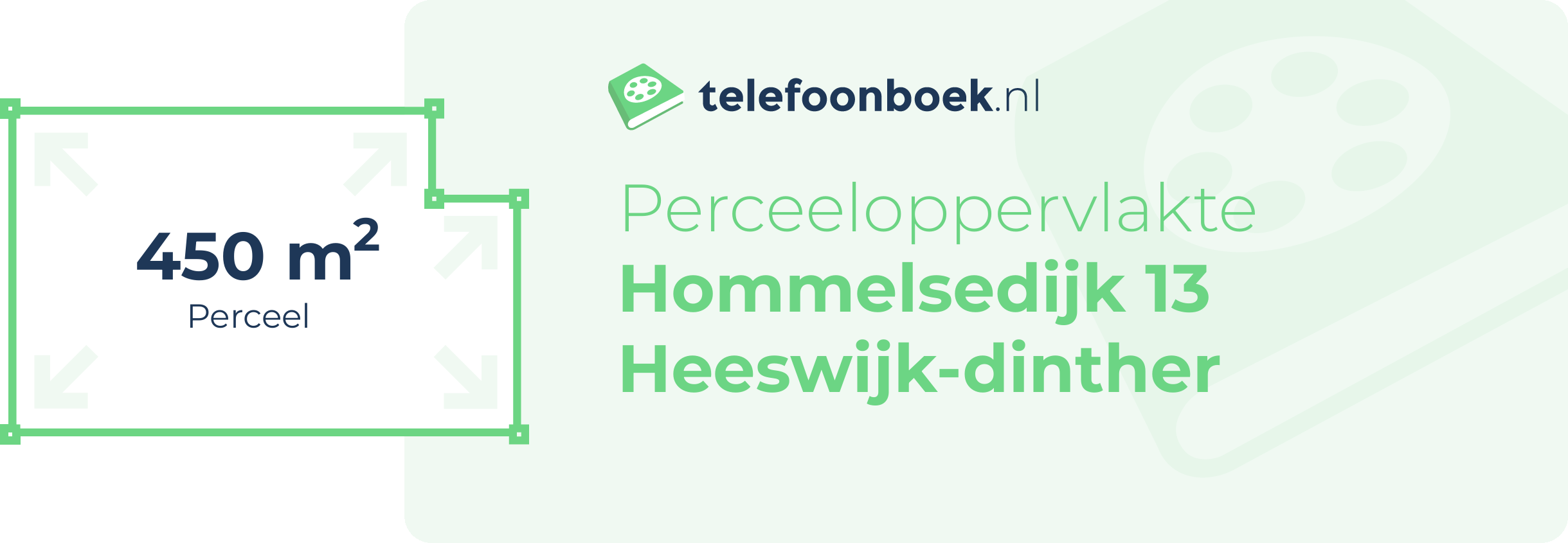 Perceeloppervlakte Hommelsedijk 13 Heeswijk-Dinther