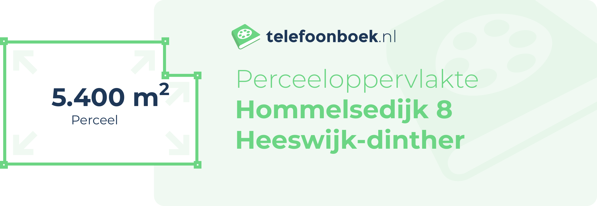 Perceeloppervlakte Hommelsedijk 8 Heeswijk-Dinther