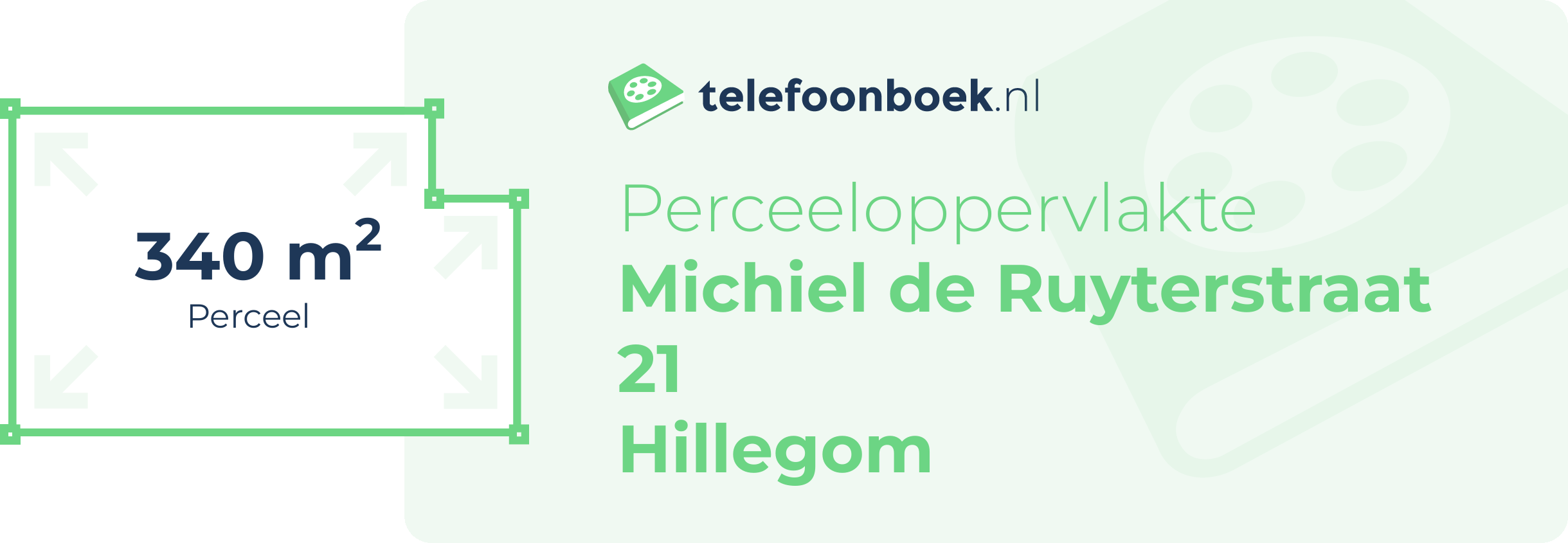 Perceeloppervlakte Michiel De Ruyterstraat 21 Hillegom