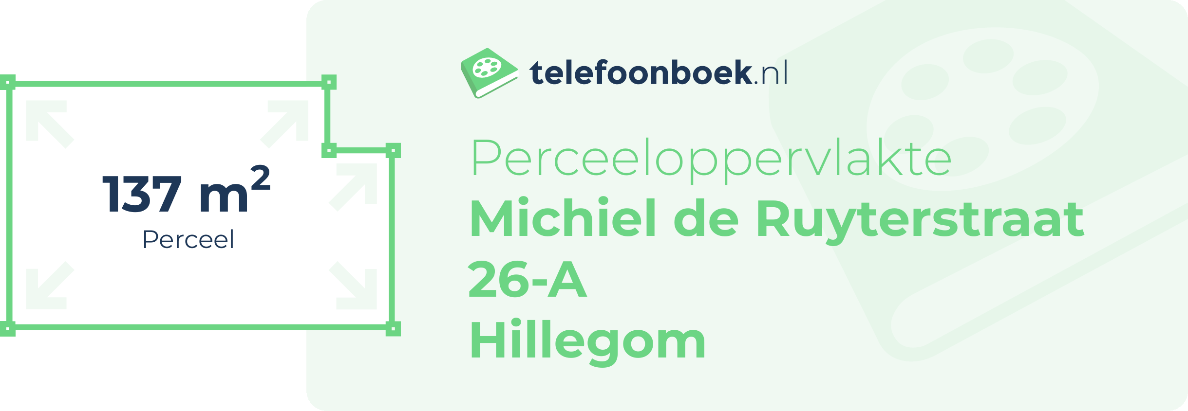 Perceeloppervlakte Michiel De Ruyterstraat 26-A Hillegom