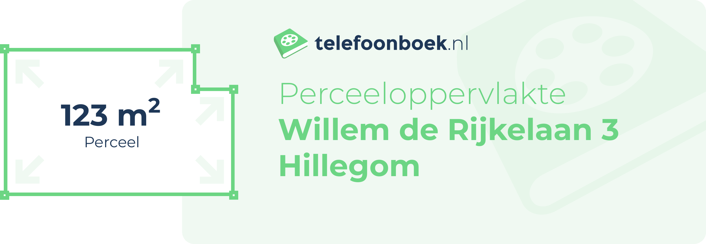 Perceeloppervlakte Willem De Rijkelaan 3 Hillegom