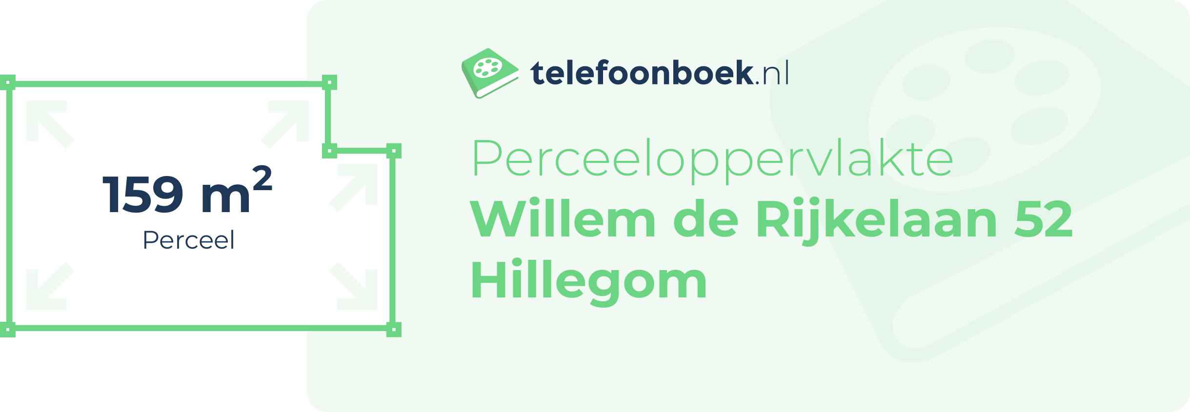 Perceeloppervlakte Willem De Rijkelaan 52 Hillegom