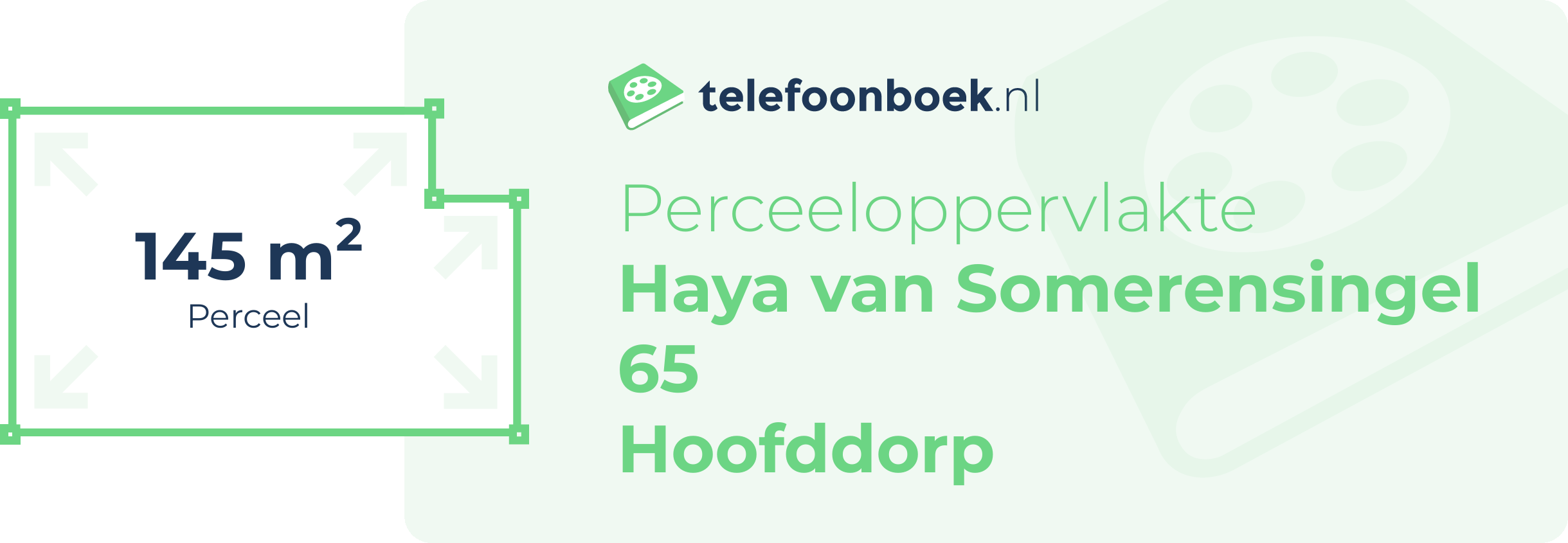 Perceeloppervlakte Haya Van Somerensingel 65 Hoofddorp