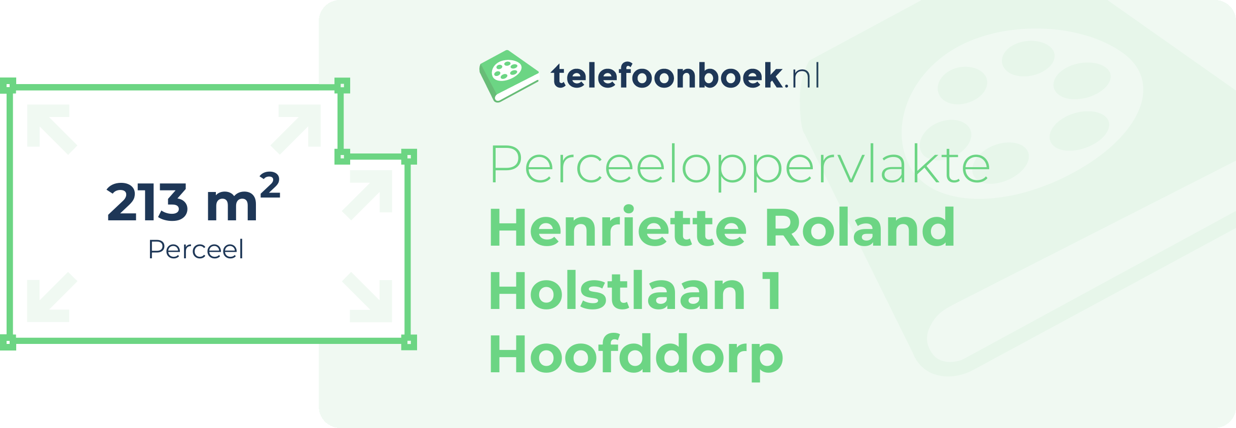 Perceeloppervlakte Henriette Roland Holstlaan 1 Hoofddorp