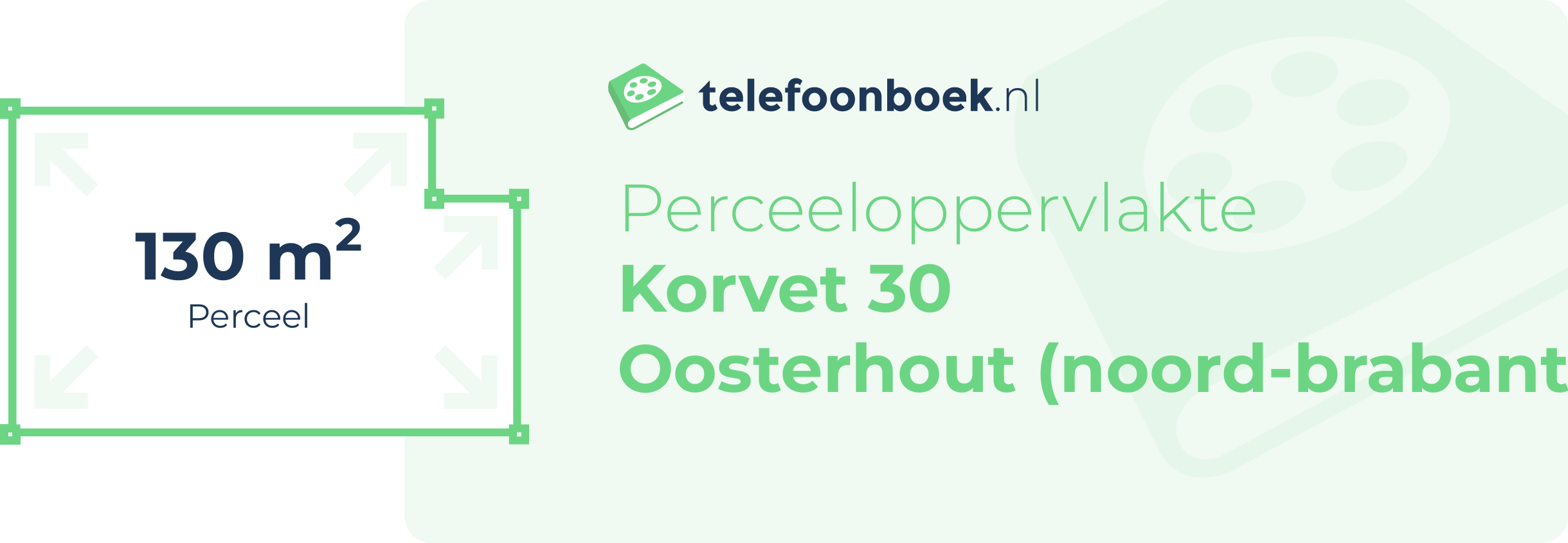 Perceeloppervlakte Korvet 30 Oosterhout (Noord-Brabant)