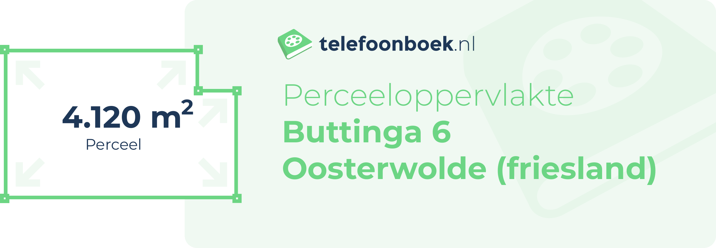 Perceeloppervlakte Buttinga 6 Oosterwolde (Friesland)