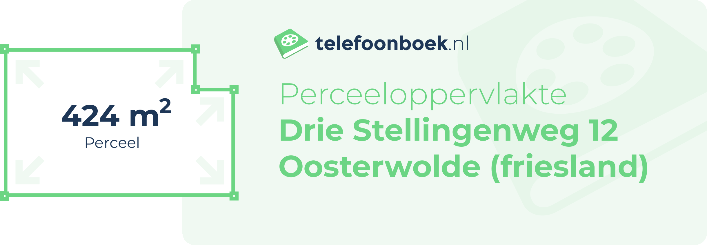 Perceeloppervlakte Drie Stellingenweg 12 Oosterwolde (Friesland)