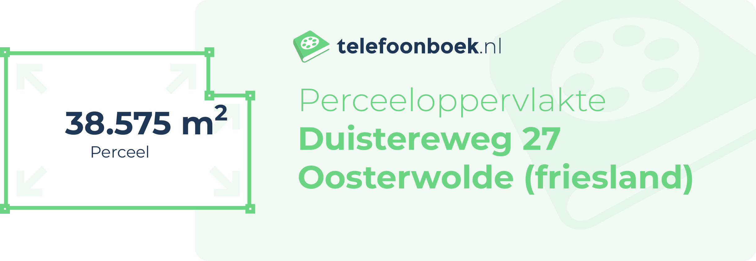 Perceeloppervlakte Duistereweg 27 Oosterwolde (Friesland)