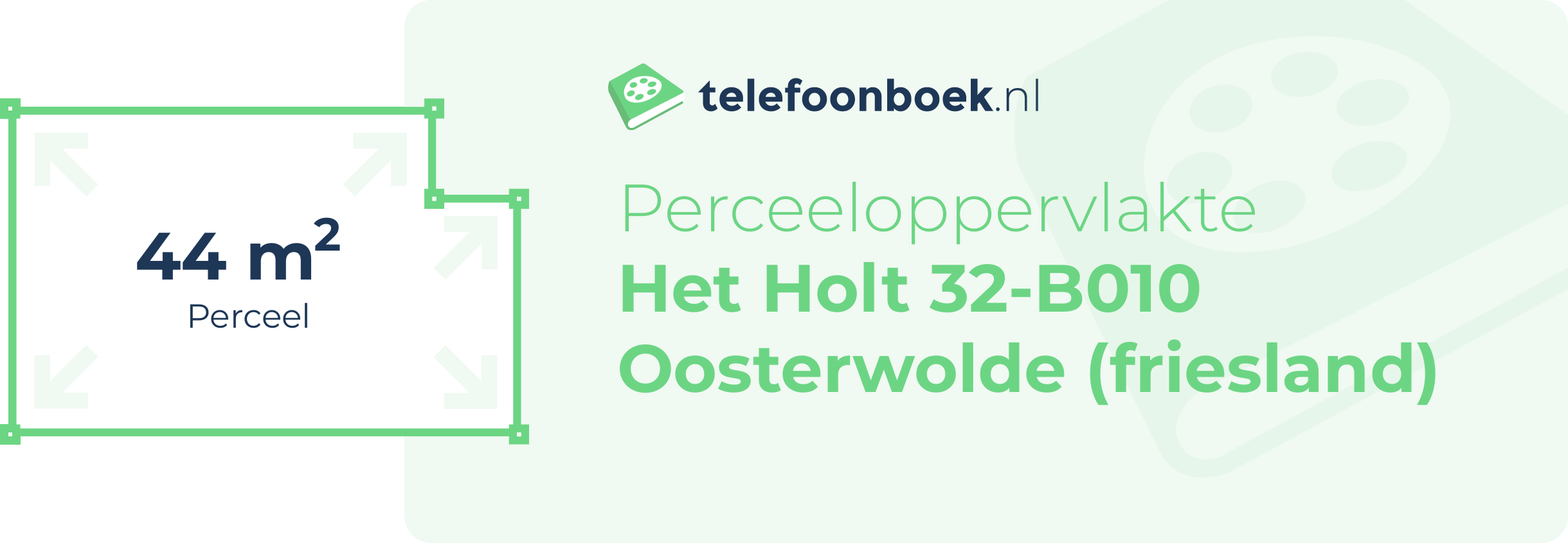 Perceeloppervlakte Het Holt 32-B010 Oosterwolde (Friesland)