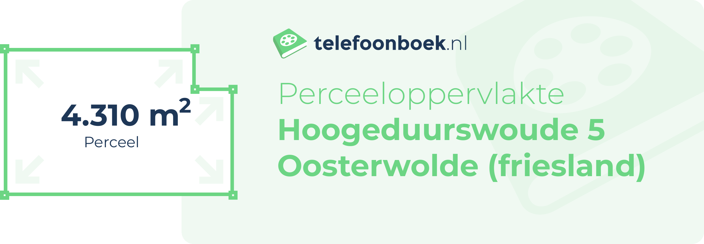 Perceeloppervlakte Hoogeduurswoude 5 Oosterwolde (Friesland)