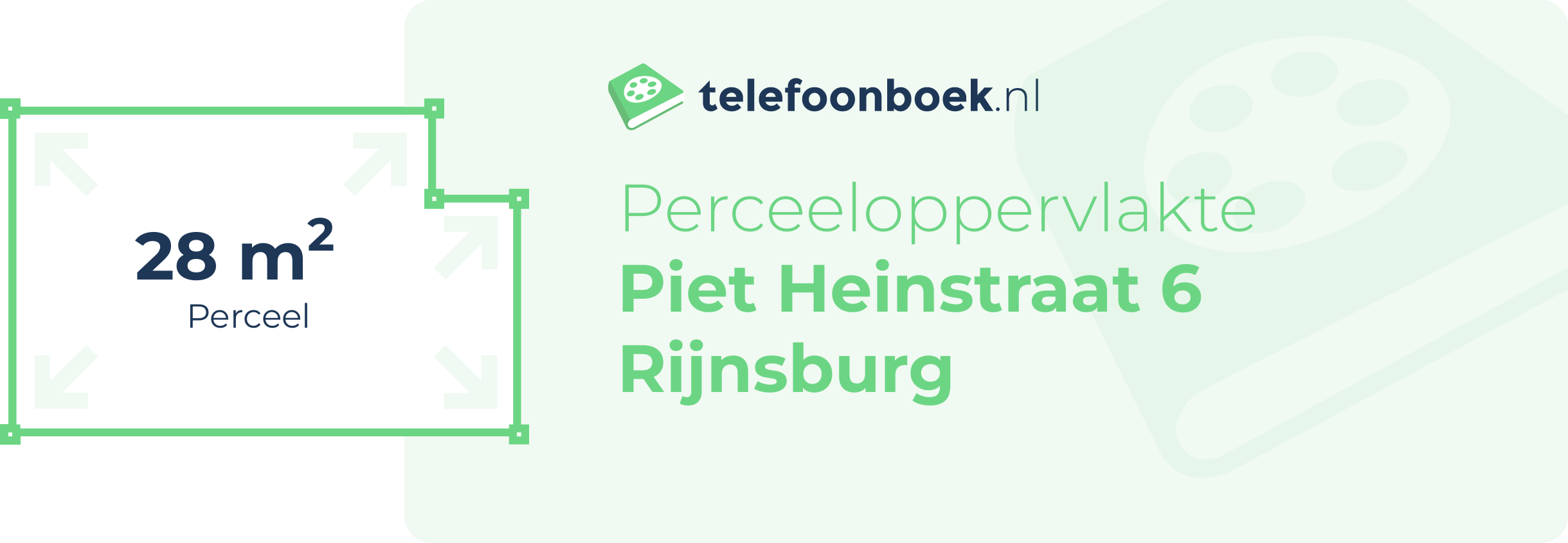 Perceeloppervlakte Piet Heinstraat 6 Rijnsburg