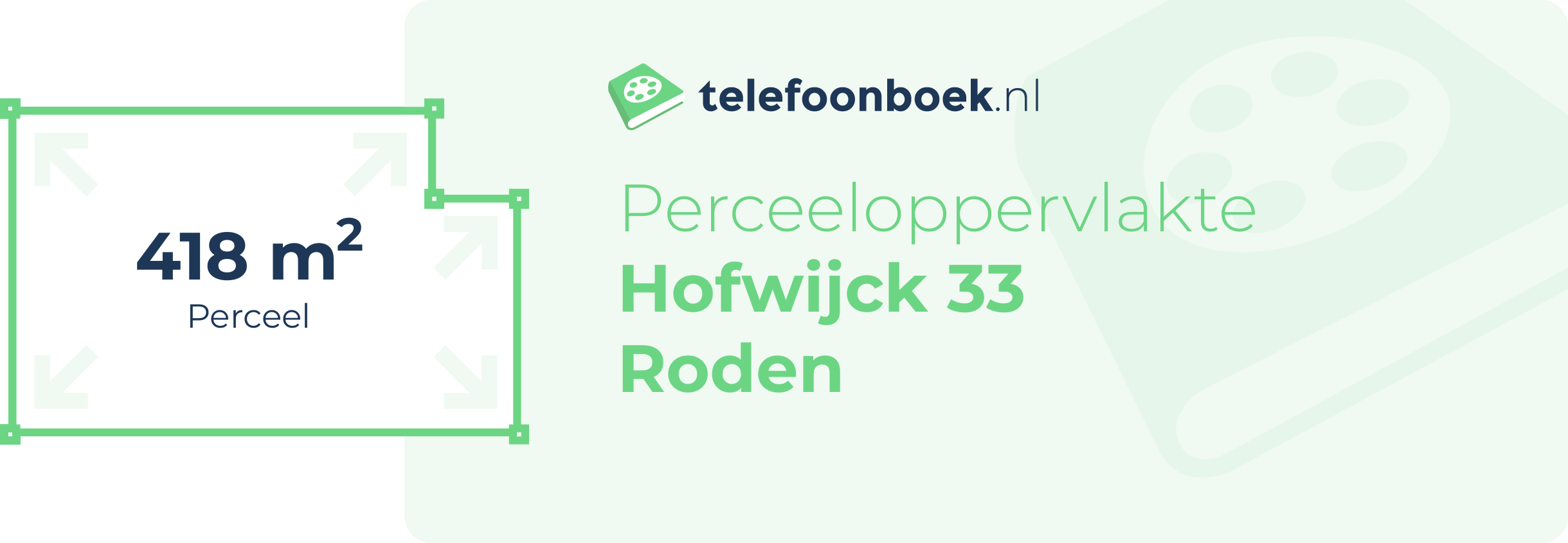 Perceeloppervlakte Hofwijck 33 Roden