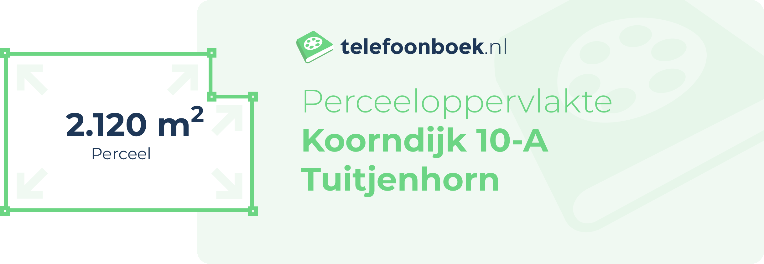 Perceeloppervlakte Koorndijk 10-A Tuitjenhorn