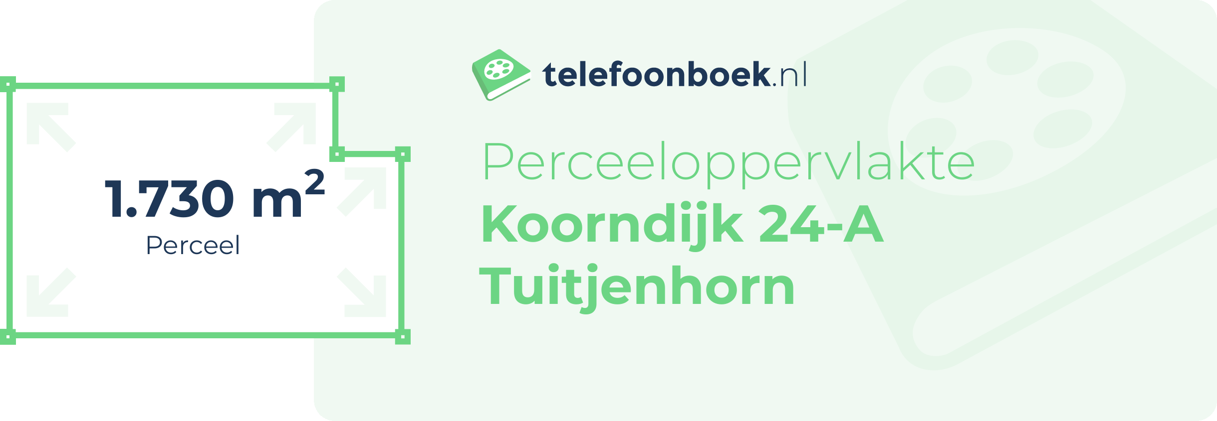 Perceeloppervlakte Koorndijk 24-A Tuitjenhorn