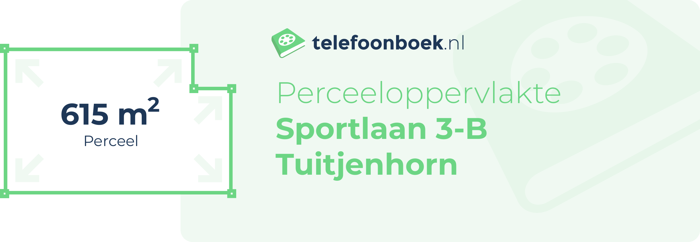 Perceeloppervlakte Sportlaan 3-B Tuitjenhorn