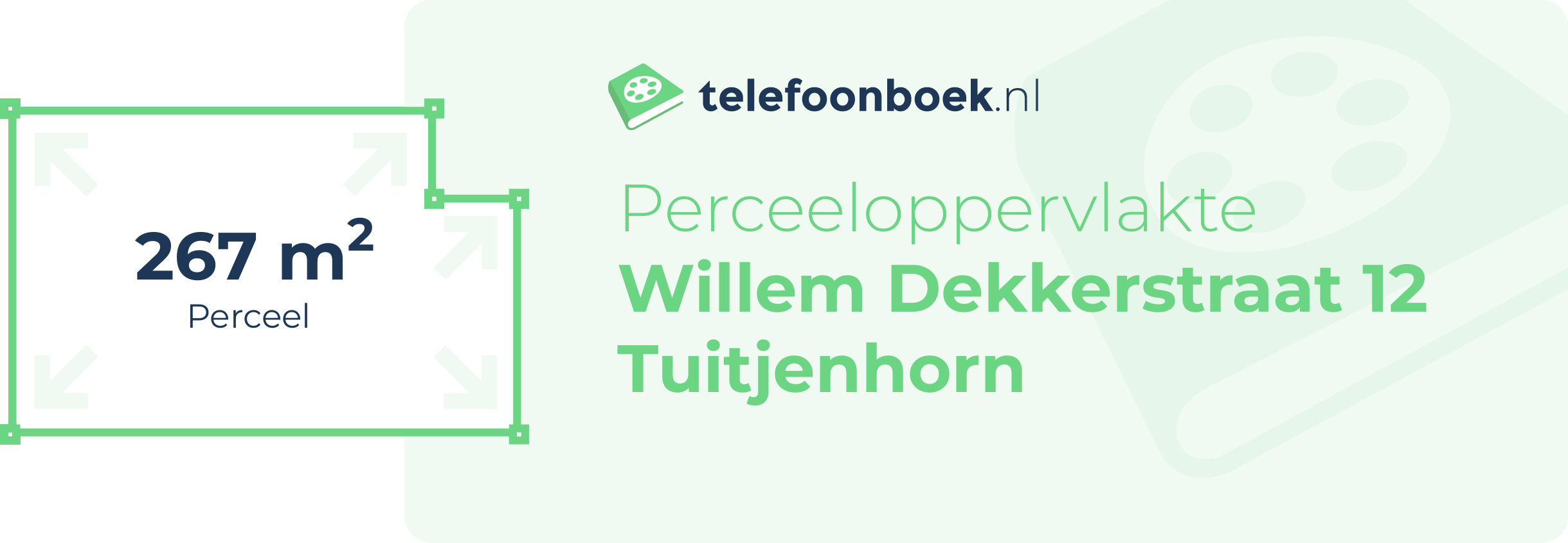 Perceeloppervlakte Willem Dekkerstraat 12 Tuitjenhorn