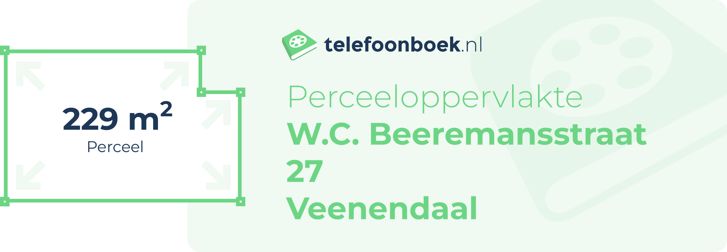 Perceeloppervlakte W.C. Beeremansstraat 27 Veenendaal
