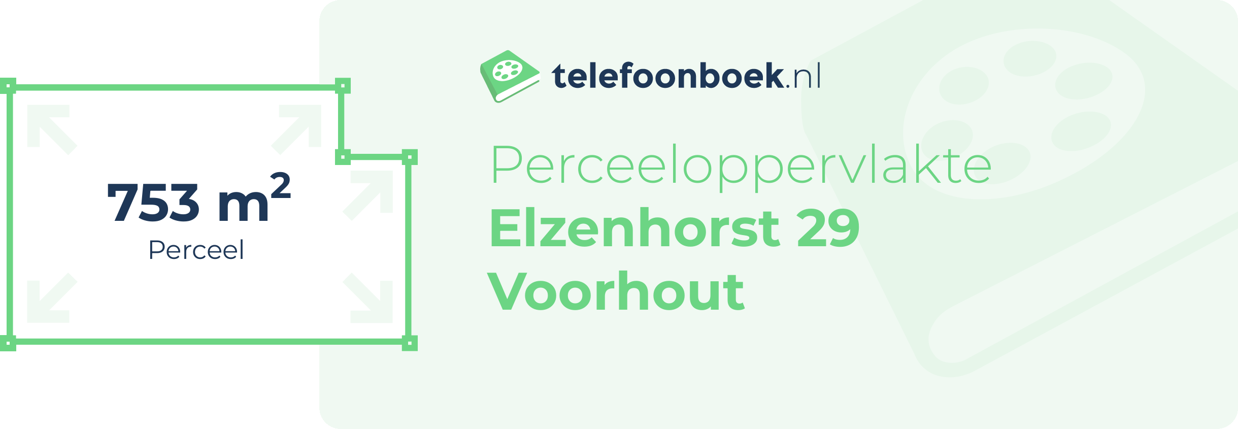 Perceeloppervlakte Elzenhorst 29 Voorhout