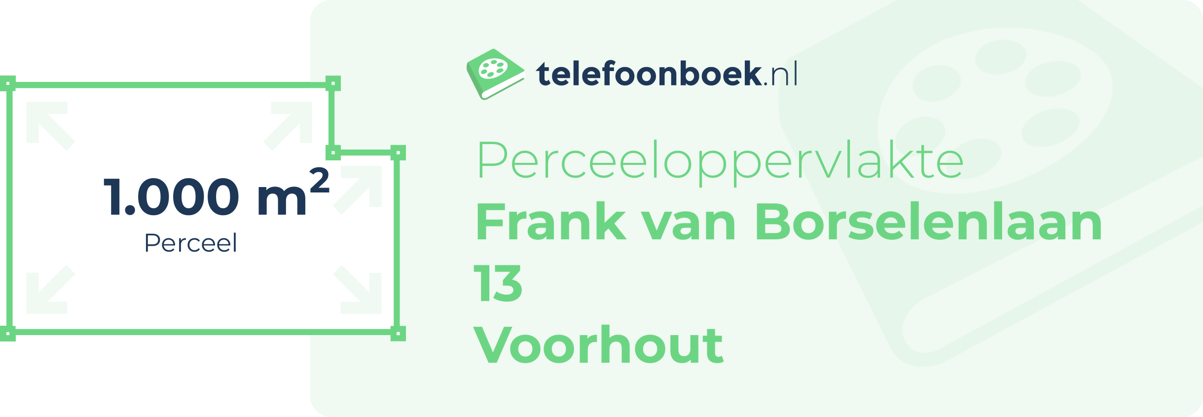 Perceeloppervlakte Frank Van Borselenlaan 13 Voorhout