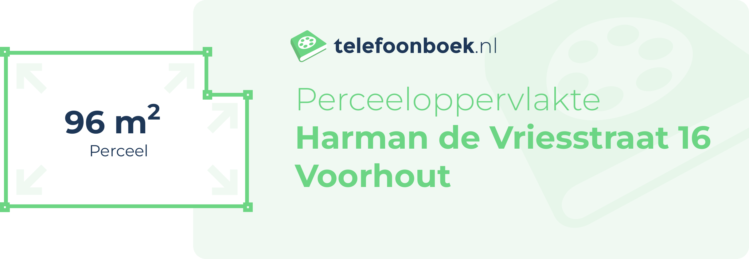 Perceeloppervlakte Harman De Vriesstraat 16 Voorhout
