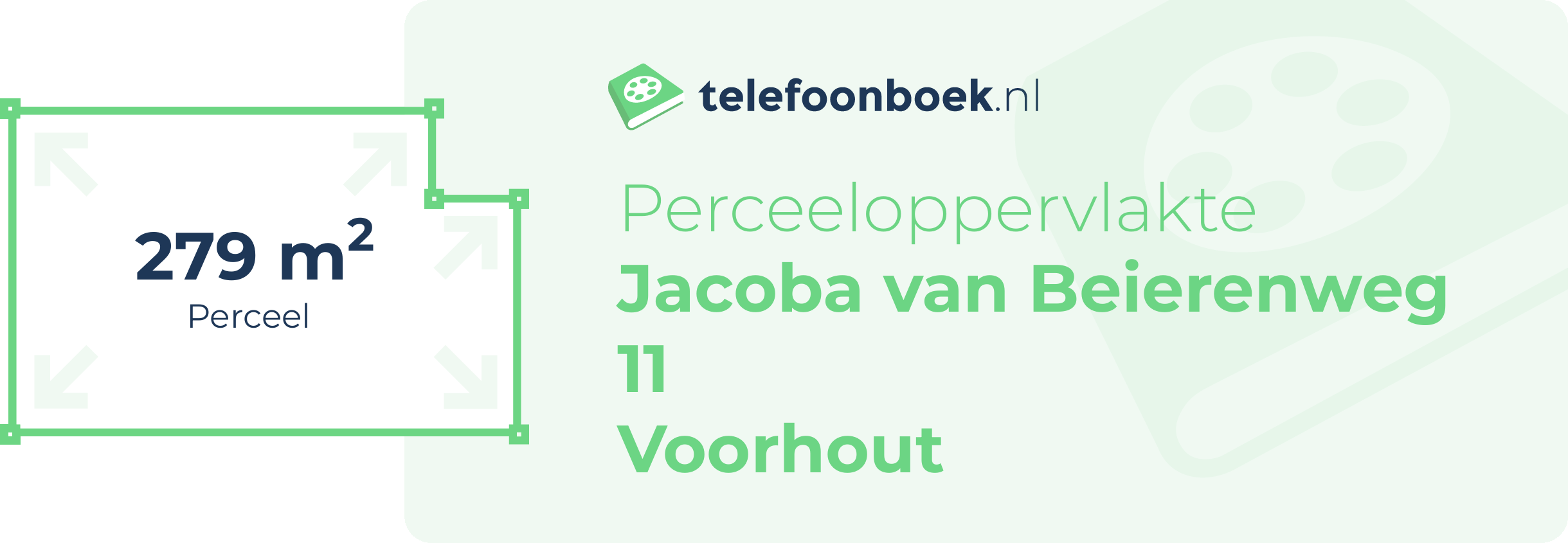 Perceeloppervlakte Jacoba Van Beierenweg 11 Voorhout