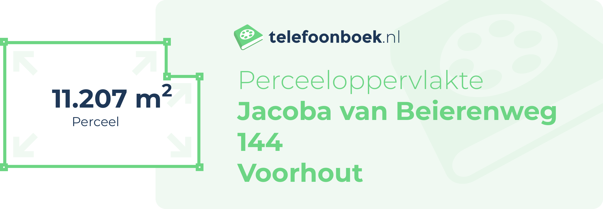 Perceeloppervlakte Jacoba Van Beierenweg 144 Voorhout