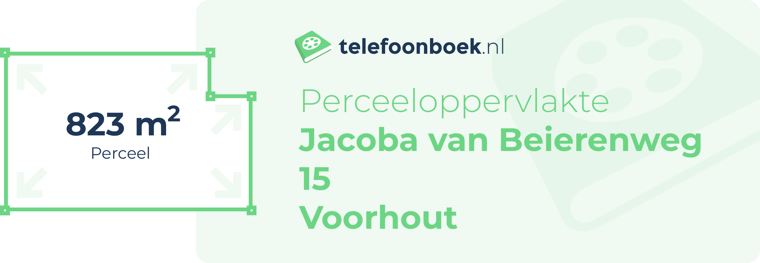Perceeloppervlakte Jacoba Van Beierenweg 15 Voorhout