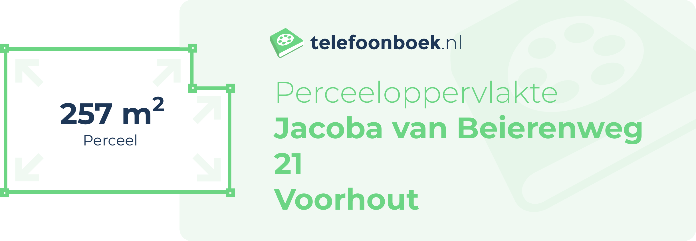 Perceeloppervlakte Jacoba Van Beierenweg 21 Voorhout