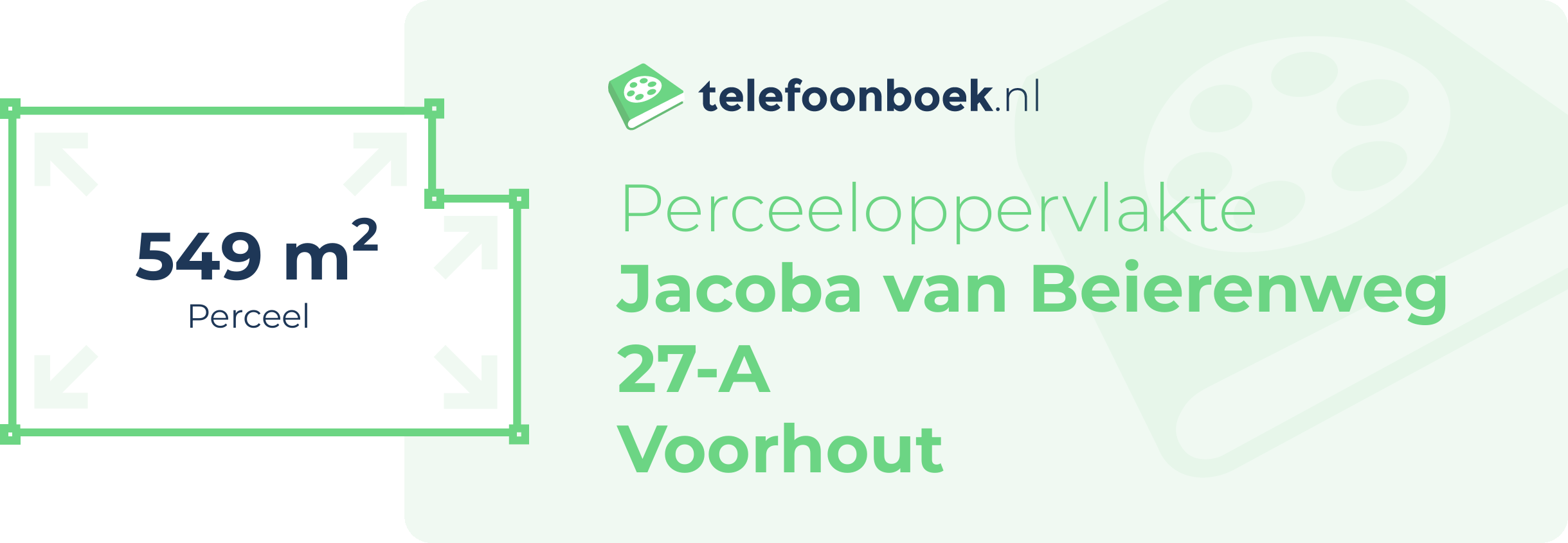 Perceeloppervlakte Jacoba Van Beierenweg 27-A Voorhout