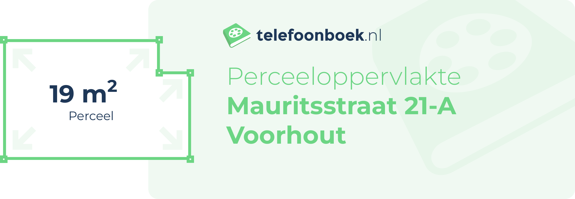 Perceeloppervlakte Mauritsstraat 21-A Voorhout