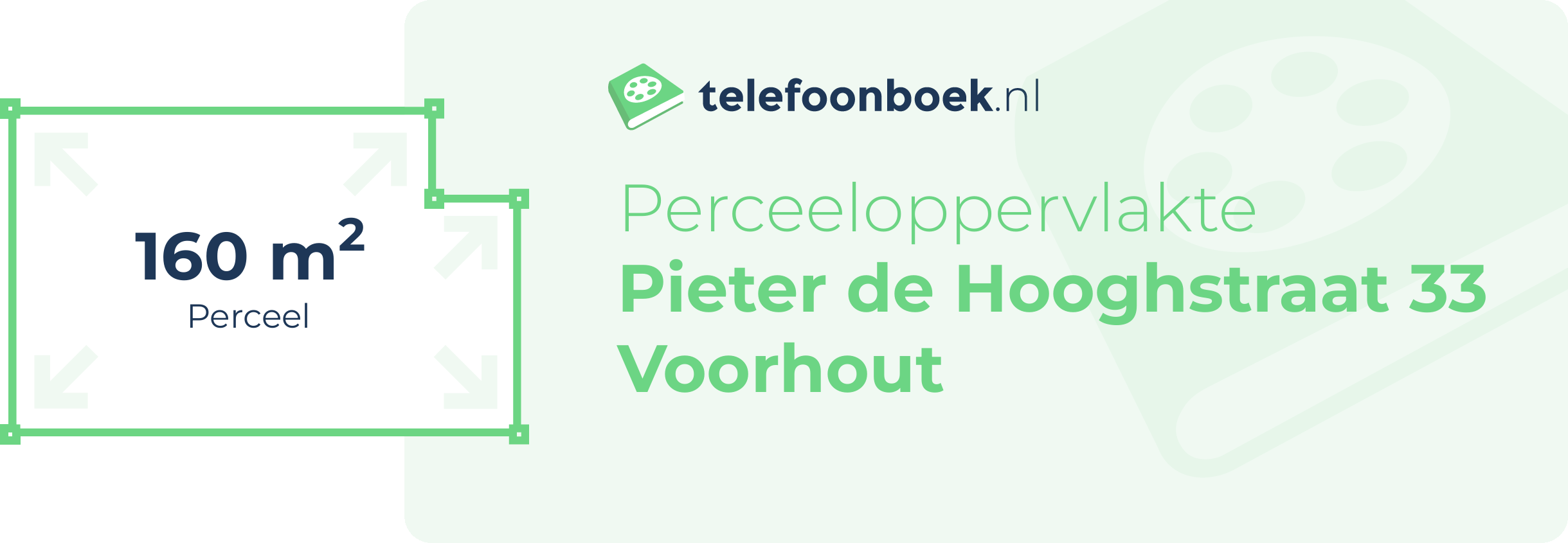 Perceeloppervlakte Pieter De Hooghstraat 33 Voorhout