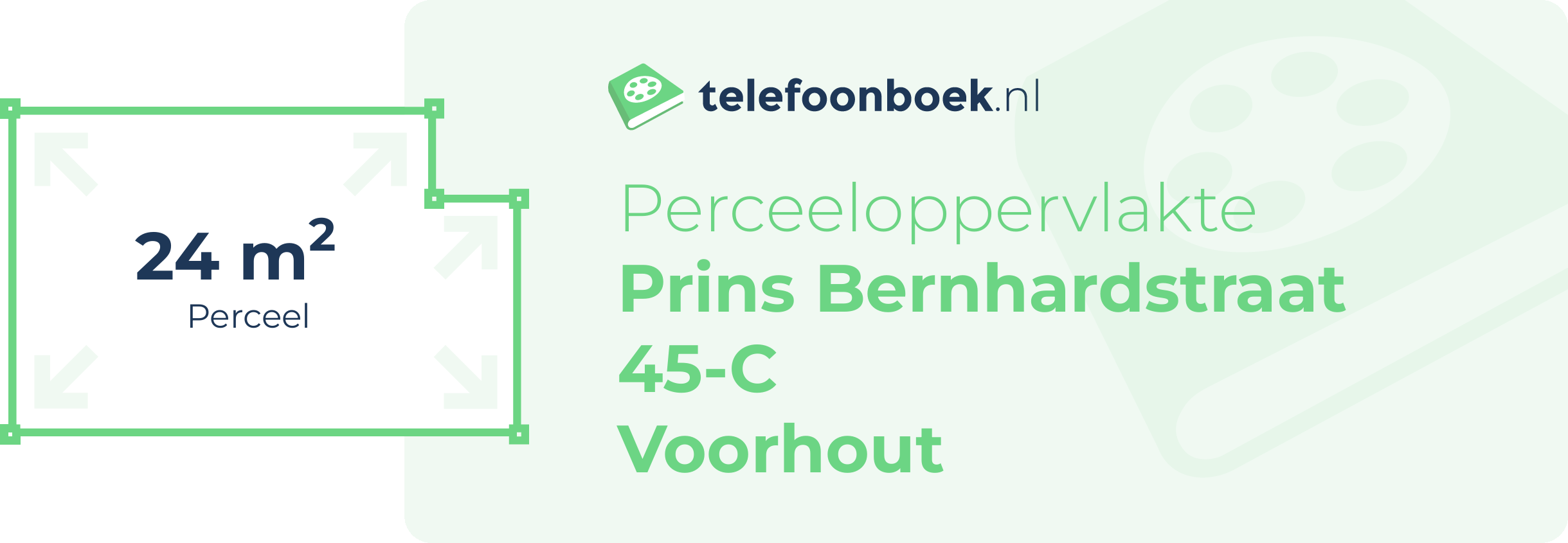 Perceeloppervlakte Prins Bernhardstraat 45-C Voorhout
