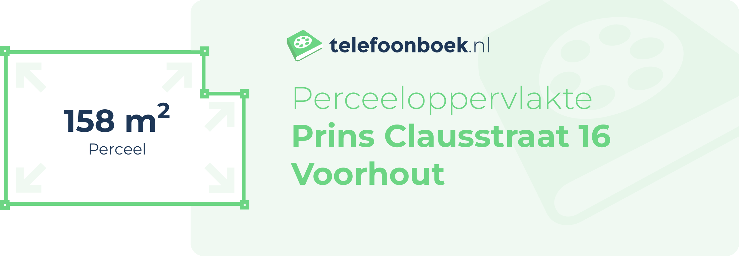 Perceeloppervlakte Prins Clausstraat 16 Voorhout