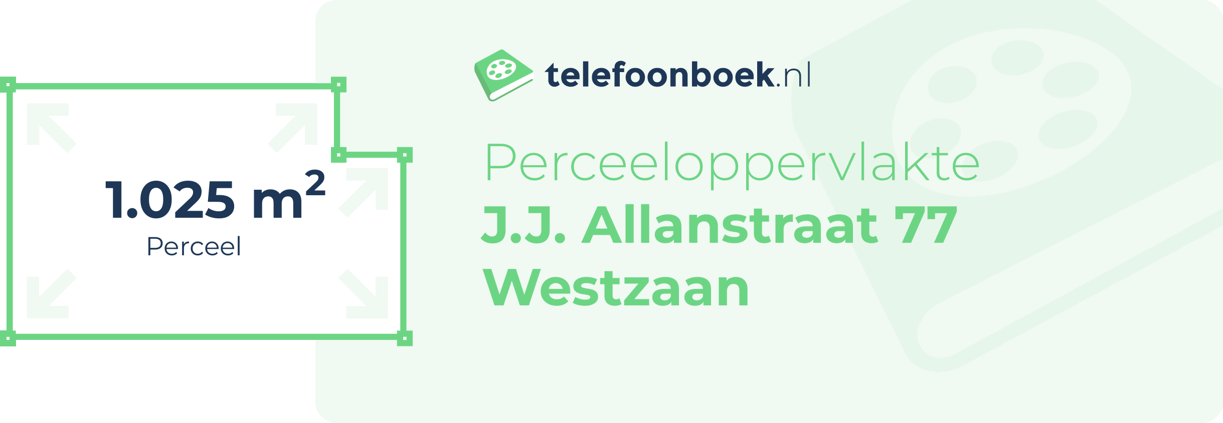 Perceeloppervlakte J.J. Allanstraat 77 Westzaan