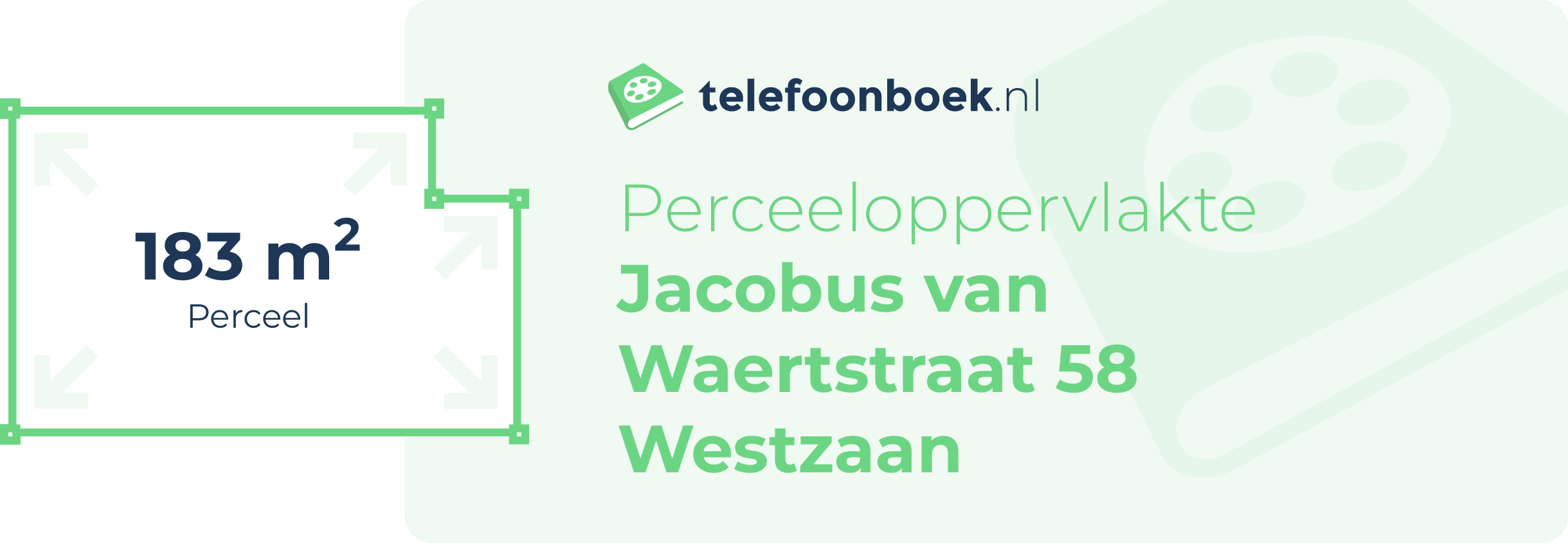 Perceeloppervlakte Jacobus Van Waertstraat 58 Westzaan