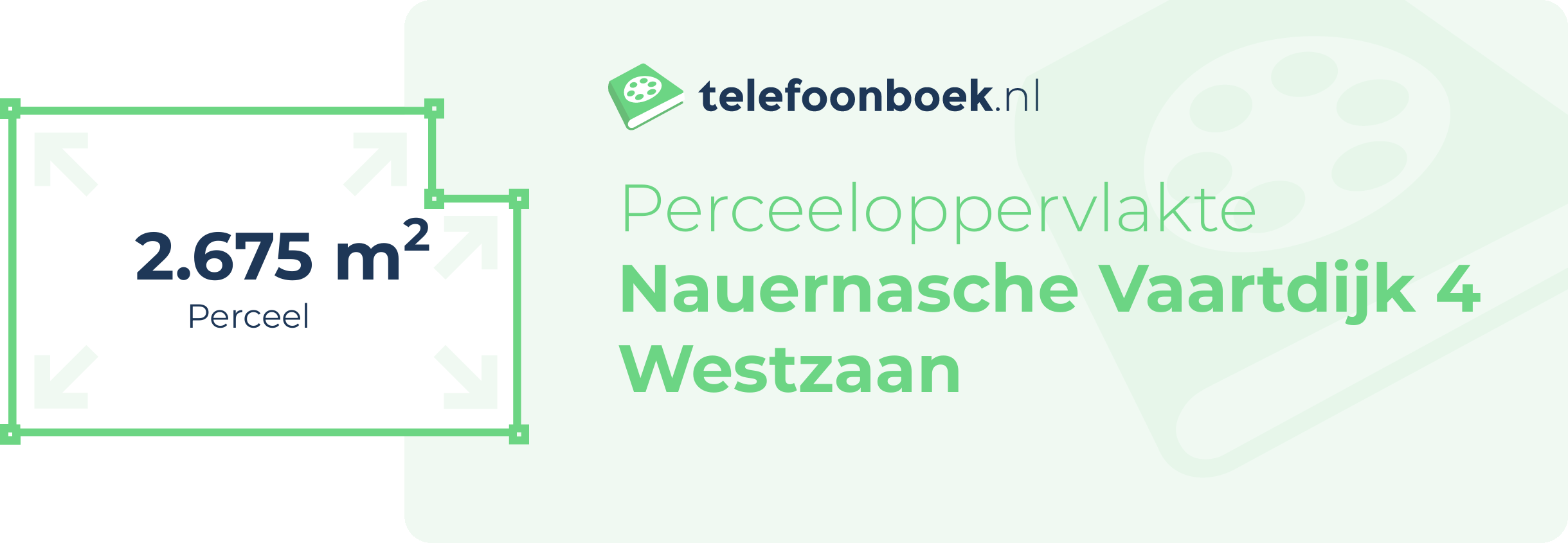 Perceeloppervlakte Nauernasche Vaartdijk 4 Westzaan
