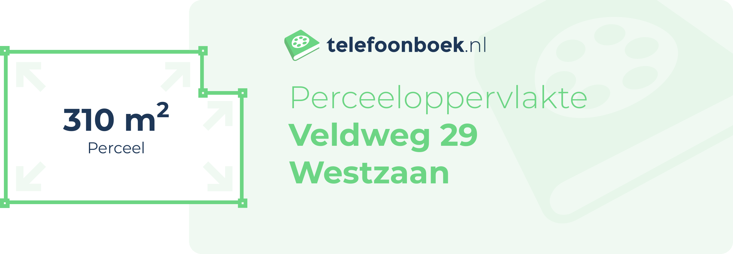 Perceeloppervlakte Veldweg 29 Westzaan